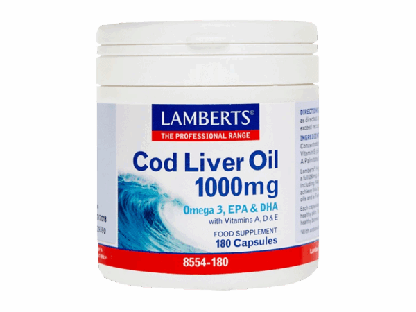 Lamberts Cod Liver Oil 1000mg 180 Caps