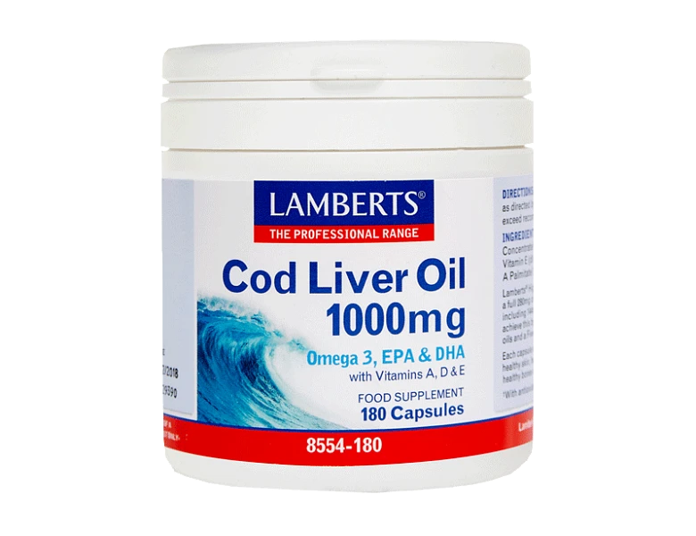 Lamberts Cod Liver Oil 1000mg 180 Caps