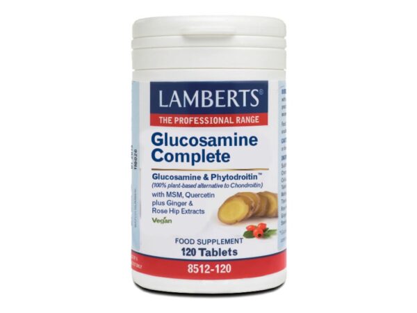 Lamberts Glucosamine Complete Γλυκοσαμίνη, Χονδροϊτίνη, MSM, Κερσετίνη, Τζίντζερ, Rose Hip 120 Ταμπλέτες