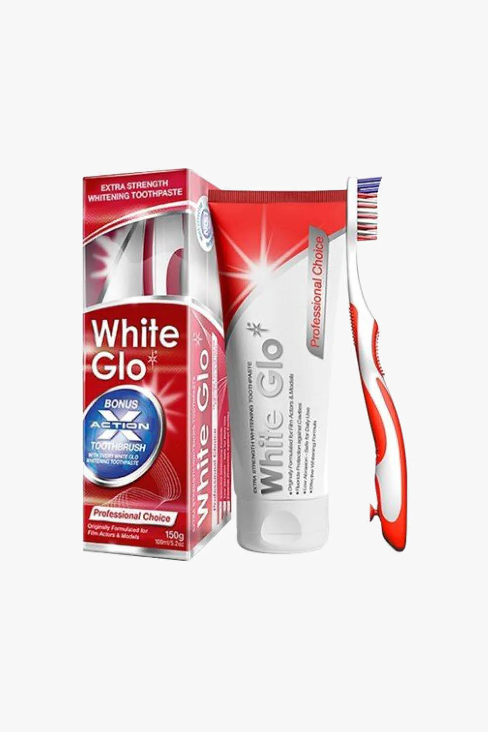 White Glo Professional Choice Toothpaste Οδοντόκρεμα με Φθόριο για Εξάλειψη Λεκέδων 150g + Οδοντόβουρτσα