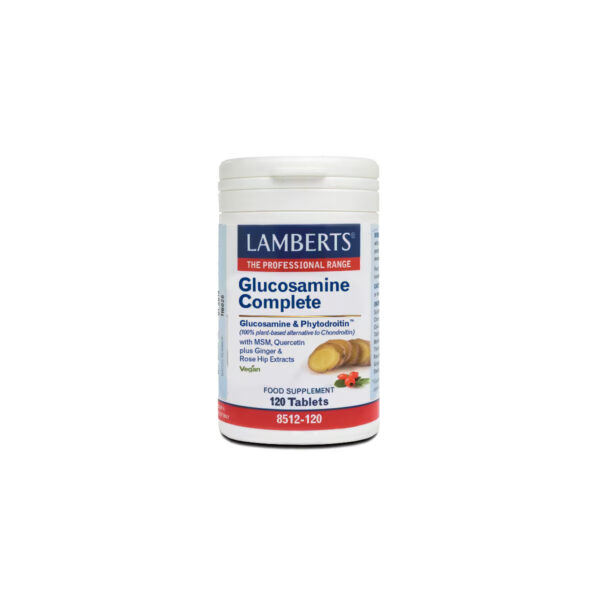 Lamberts Glucosamine Complete Γλυκοσαμίνη, Χονδροϊτίνη, MSM, Κερσετίνη, Τζίντζερ, Rose Hip 120 Ταμπλέτες