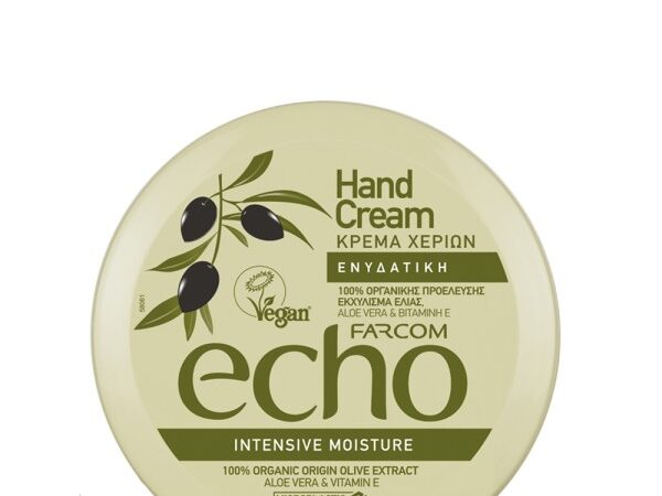 Farcom Echo Hand Cream Greek Organic Olive Extract Vitamin E & Aloe Vera 200ml