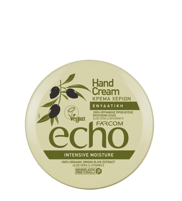 Farcom Echo Hand Cream Greek Organic Olive Extract Vitamin E & Aloe Vera 200ml