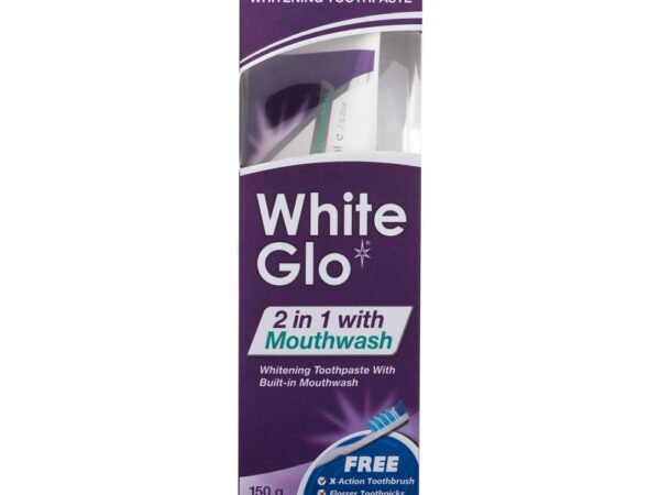 White Glo Mouthwash Λευκαντική 150ml + Οδοντόβουρτσα