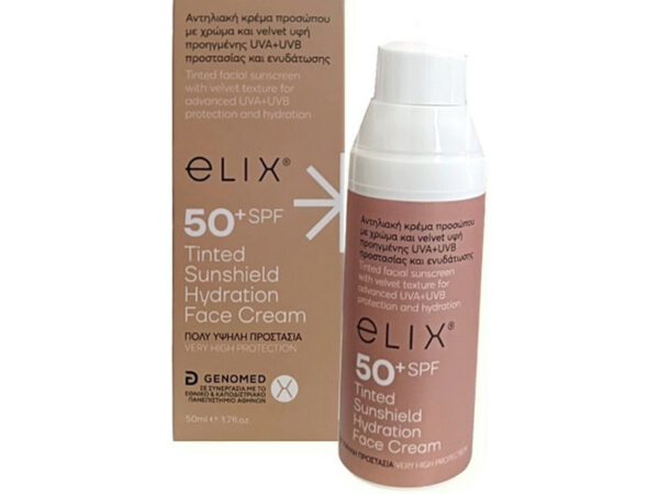 Pharmalance Elix Face Sunscreen SPF 50+ Αντιηλιακή κρέμα για το πρόσωπο Με Χρώμα, 50ml