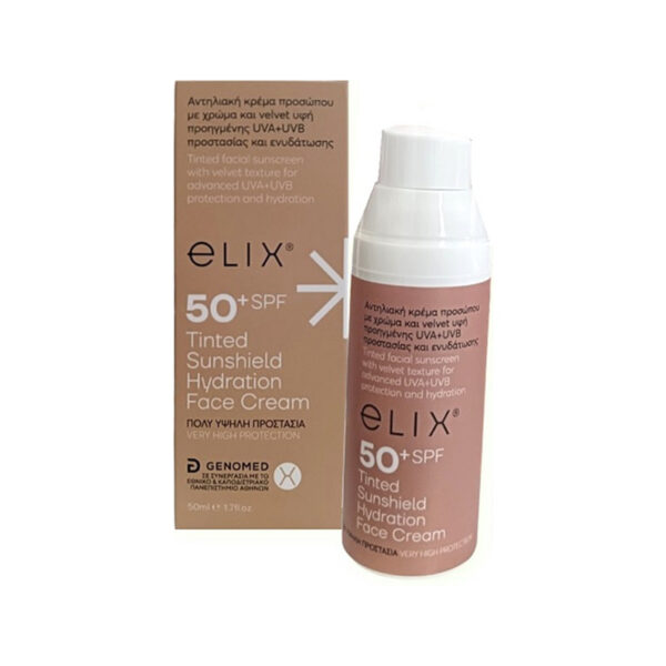 Pharmalance Elix Face Sunscreen SPF 50+ Αντιηλιακή κρέμα για το πρόσωπο Με Χρώμα, 50ml