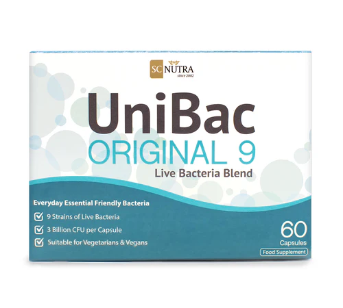 Unibac 9 Probiotic over 6 billion every 2 capsules 60 caps