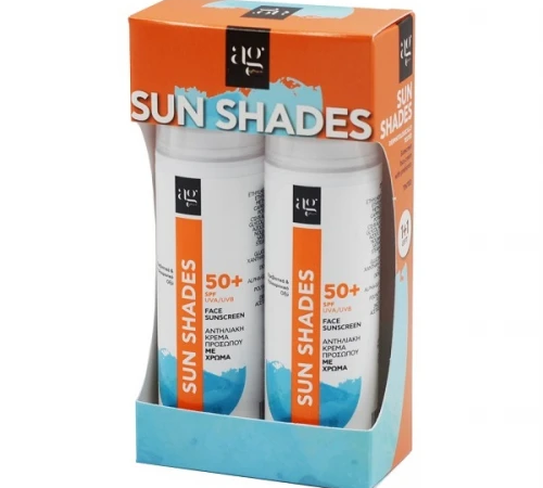 AG Pharm Face Sunscreen Cream Tinted Spf50+ 2x50ml