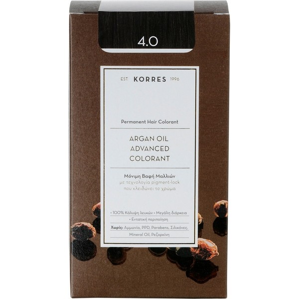 Korres Argan Oil Advanced Colorant 4.0 Καστανό Φυσικό 50ml