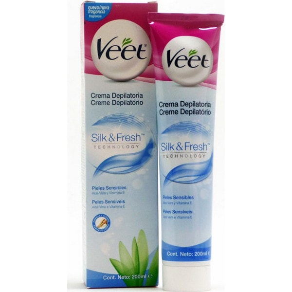 Veet Silk & Fresh Aloe Vera Αποτριχωτική Κρέμα Για Ευαίσθητο Δέρμα 200ml - Image 2