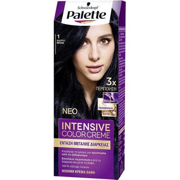 Schwarzkopf Palette Intensive Color Creme 1 Μαύρο Μπλε 50ml