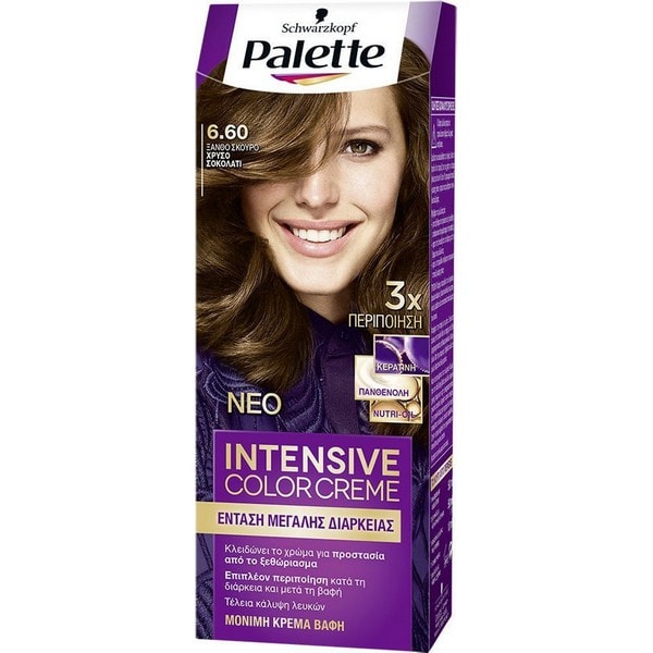 Schwarzkopf Palette Intensive Color Creme 6.60 Ξανθό Σκούρο Χρυσό Σοκολατί 50ml