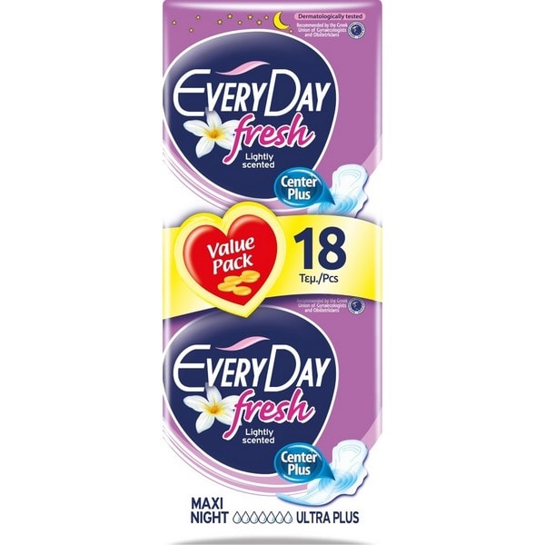 Every Day Fresh Ultra Plus Maxi Night Economy Pack 18τμχ