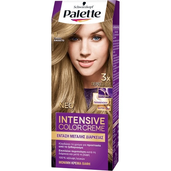 Schwarzkopf Palette Intensive Color Creme 8 Ξανθό Ανοιχτό 50ml