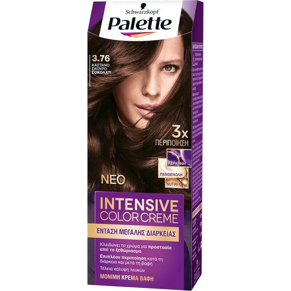 Schwarzkopf Palette Intensive Color Creme 3.76 Καστανό Σκούρο Σοκολατί 50ml