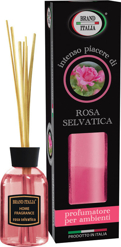 Brand Italia Αρωματικό Χώρου με Rattan Sticks - Άγριο Τριαντάφυλλο, 100ml - Image 2