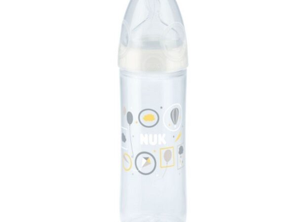 Μπιμπερό Nuk New Classic Πλαστικό PP με Θηλή Καουτσούκ Λευκό 6-18m 250ml