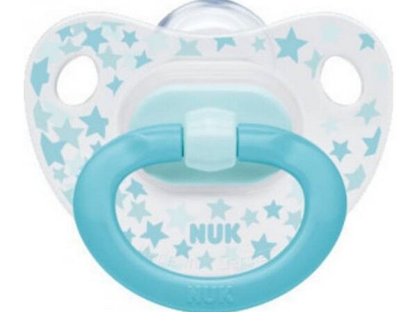 Nuk Happy Days Ορθοδοντική Πιπίλα Σιλικόνης Γαλάζια 0-6m Σιλικόνης 1τμχ