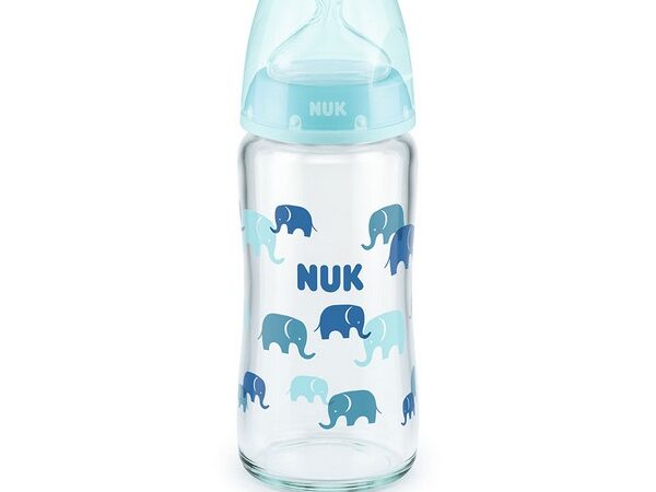 Nuk First Choice+ Γυάλινο Μπιμπερό Με Δείκτη Ελέγχου Θερμοκρασίας 0-6m 240ml