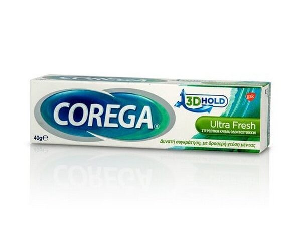Corega Cream Ultra Στερεωτική Κρέμα Οδοντοστοιχιών 40gr