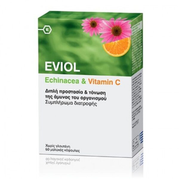 Eviol Echinacea & Vitamin C για Ενίσχυση του Ανοσοποιητικού, 60 caps