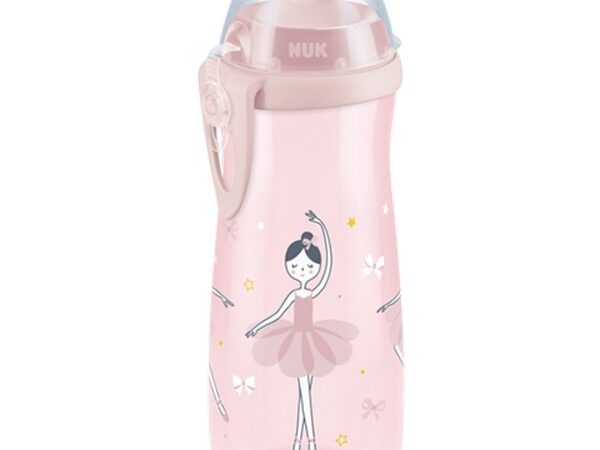 Nuk First Choice PP Sports Cup 36m+ Παγουράκι με Καπάκι Push-Pull Ροζ 450ml