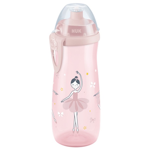 Nuk First Choice PP Sports Cup 36m+ Παγουράκι με Καπάκι Push-Pull Ροζ 450ml
