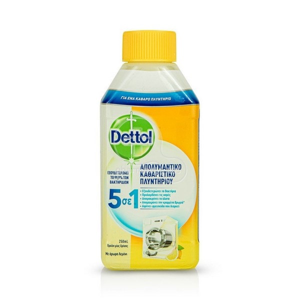 Dettol Καθαριστικό Πλυντηρίου Απολυμαντικό Άρωμα Λεμόνι Υγρό 250ml