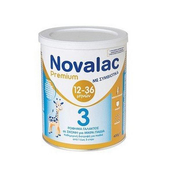 Novalac Premium 3 Symbiotic, Γάλα Σε Σκόνη Για Βρέφη 12-36 Μηνών Με Συμβιοτικά, 400gr