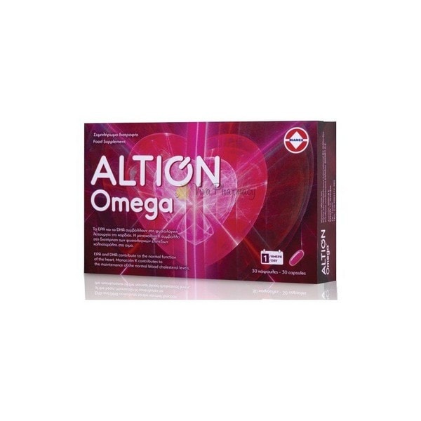Altion Omega Ω-3 Λιπαρά Οξέα και Μονακολίνη Κ για τον Έλεγχο της Χοληστερίνης, 30 Μαλακές Κάψουλες