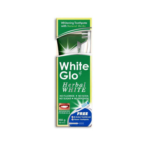 White Glo Toothpaste Herbal White 100ml