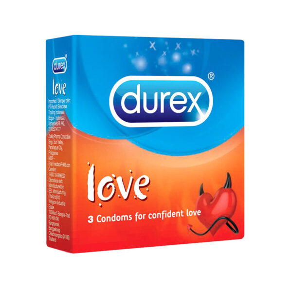 Durex Love Προφυλακτικά Λεπτά με Ραβδώσεις & Λιπαντικό 3τμχ