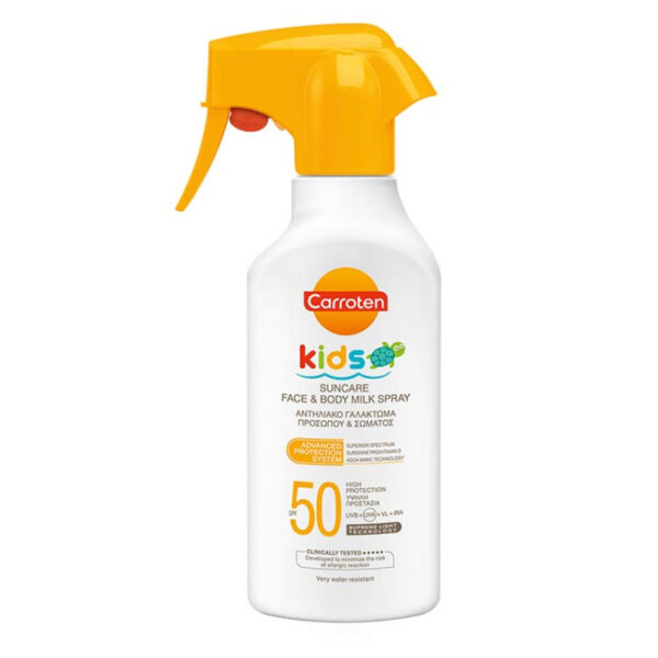 Carroten Kids Face & Body Αντηλιακό Γαλάκτωμα σε Σπρέι SPF50 300ml