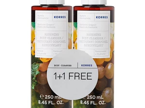 Korres Promo Santorini Grape Body Cleanser 2x250ml