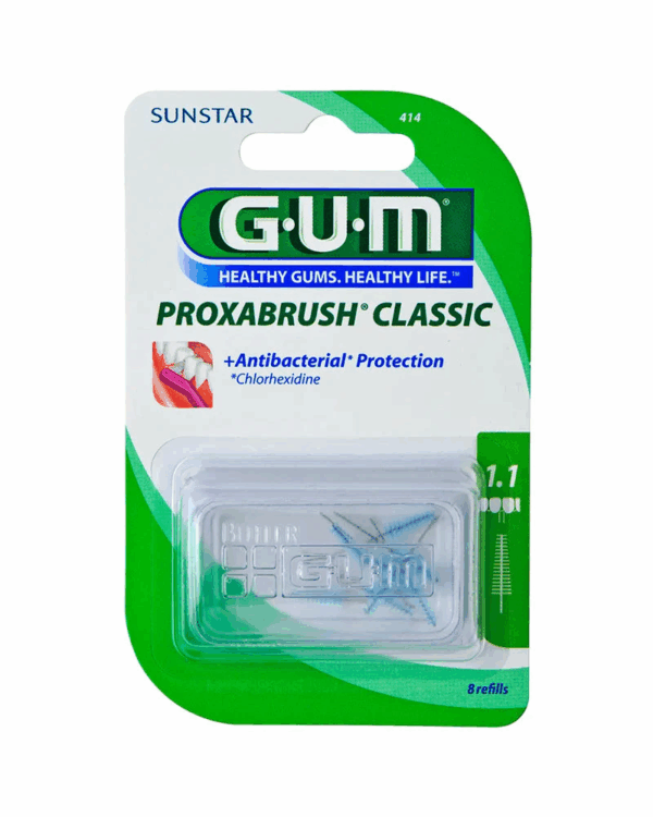 Gum Proxabrush 1.1mm interdental brush refills x8