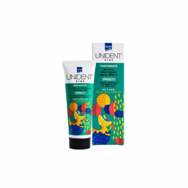 InterMed Unident Kids Prebio Peach Βρεφική & Παιδική Οδοντόκρεμα Χωρίς Φθόριο 50ml
