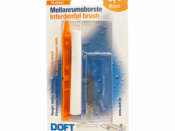 Doft Σετ Μεσοδόντια Βουρτσάκια 0.4mm Πορτοκαλί 12τμχ