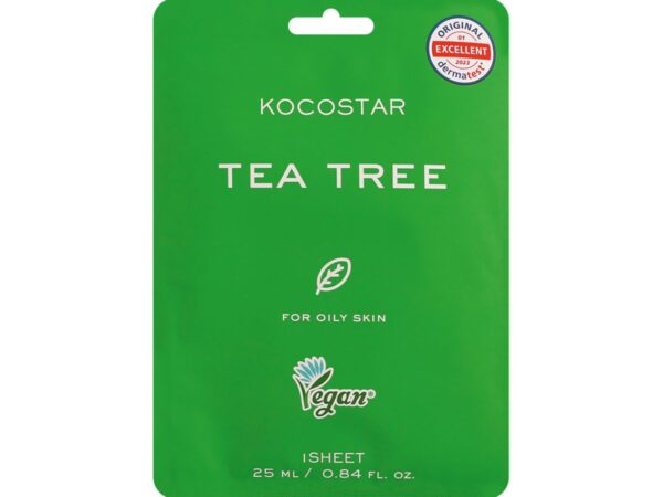 Kocostar Tea Tree Sheet Μάσκα Προσώπου για Λάμψη 25ml