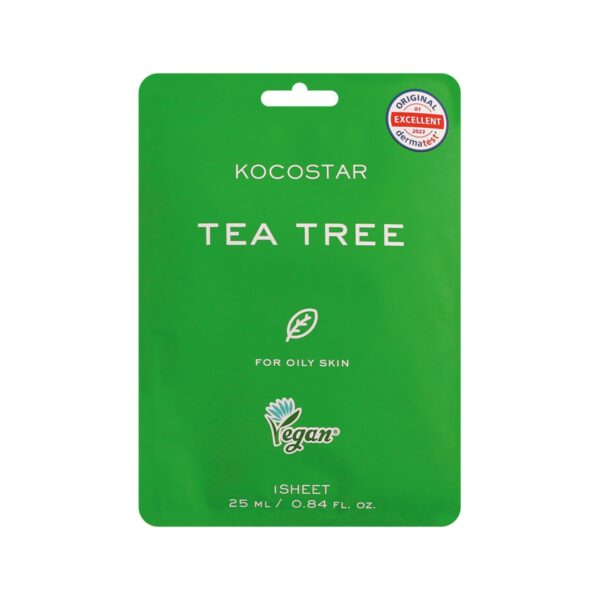 Kocostar Tea Tree Sheet Μάσκα Προσώπου για Λάμψη 25ml