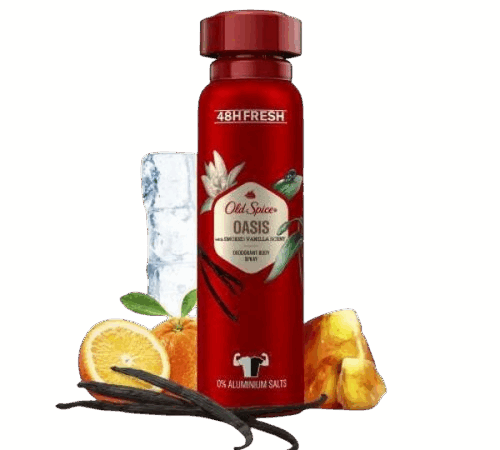 Old Spice Oasis Smoked Vanilla Ανδρικό Αποσμητικό Spray 48h Χωρίς Αλουμίνιο 150ml