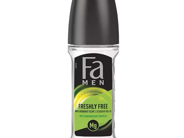 Fa Freshly Free Mint & Bergamot Ανδρικό Αποσμητικό Roll On Χωρίς Αλουμίνιο 50ml