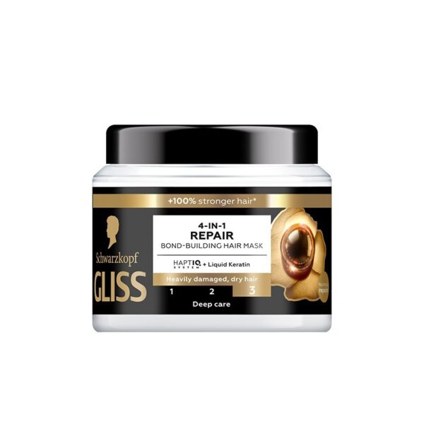Schwarzkopf Gliss 4-in-1 Repair Bond-Building Mask Μάσκα Επανόρθωσης Mαλλιών, 400ml