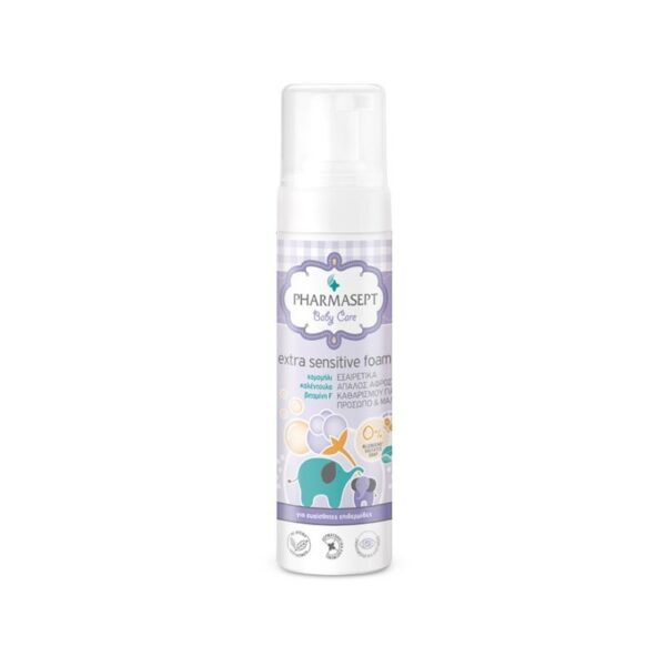 Pharmasept Baby Extra Sensitive Βρεφικός Αφρός Καθαρισμού Αλόη Καλέντουλα & Χαμομήλι με Αντλία 200ml