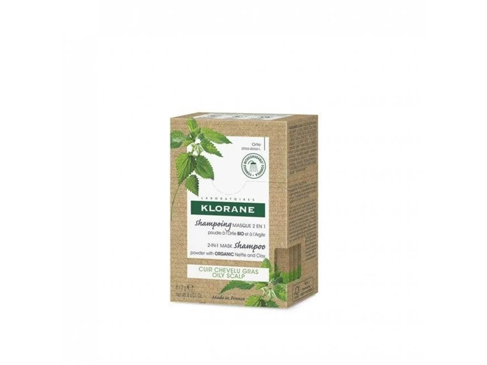 Klorane Ortie Bio 2 in 1 Σαμπουάν & Conditioner για Όγκο κατά της Πιτυρίδας για Λιπαρά Μαλλιά 8x3gr