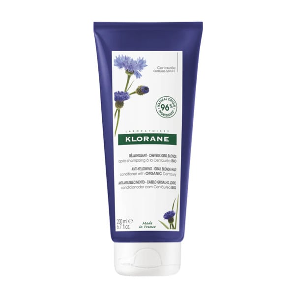 Klorane Centaurea Anti-Yellowing Conditioner Μαλακτική Κρέμα Μαλλιών, 200ml