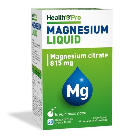 Health Pro Magnesium Liquid Citrate 815mg 20x15ml