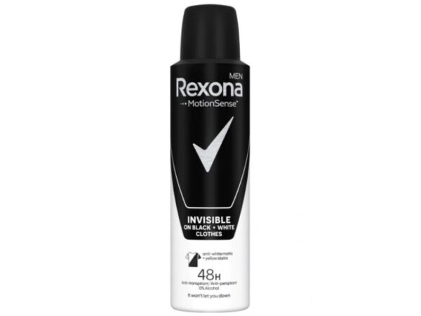 Rexona Motion Sense Invisible Black and White  Αποσμητικό Spray 48h 150ml