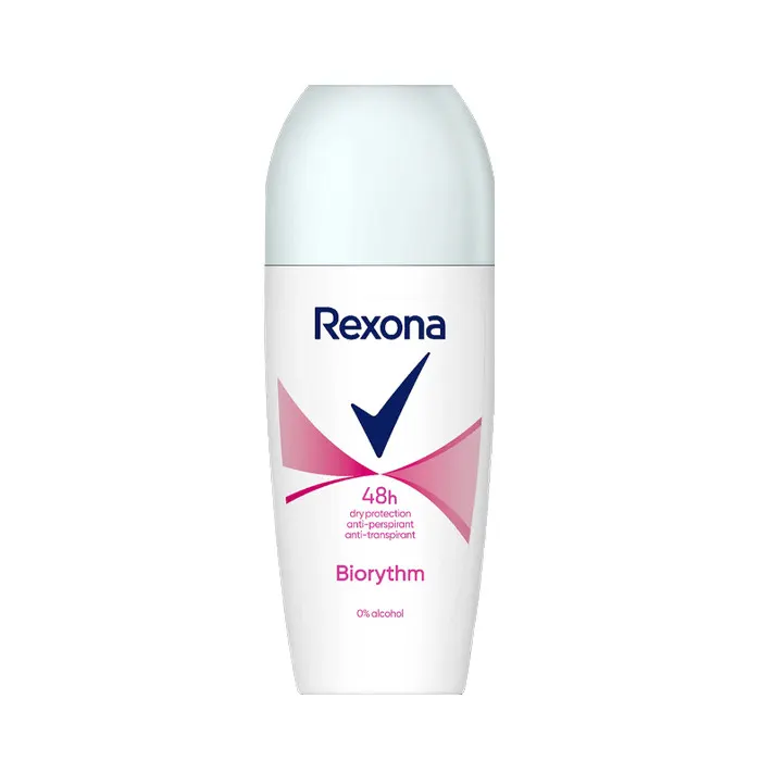 Rexona Biorhythm Γυναικείο Αποσμητικό 0% Alcohol Roll On 48h 50ml