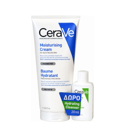 CeraVe Moisturising Cream 177ml + Hydrating Cleanser 20ml