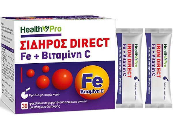 Health Pro Iron Direct Fe & Vitamin C 30 Φακελάκια